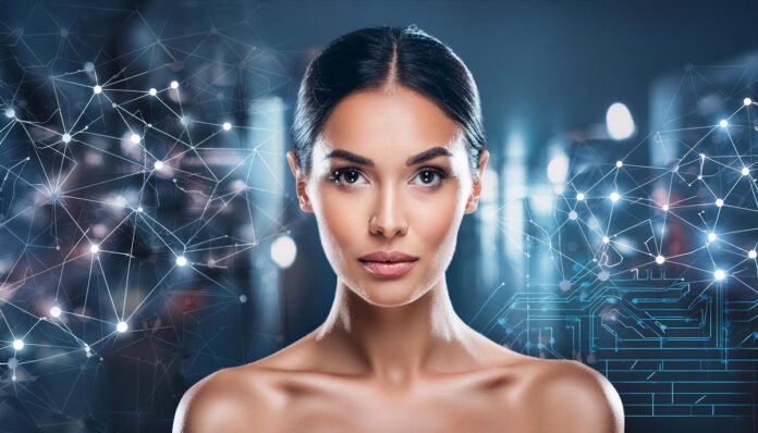 mujer con inteligencia artificial