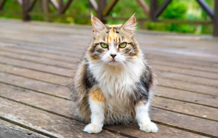 Gato en residencia de adultos