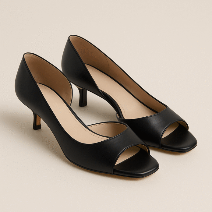 Tacones de gatito negros