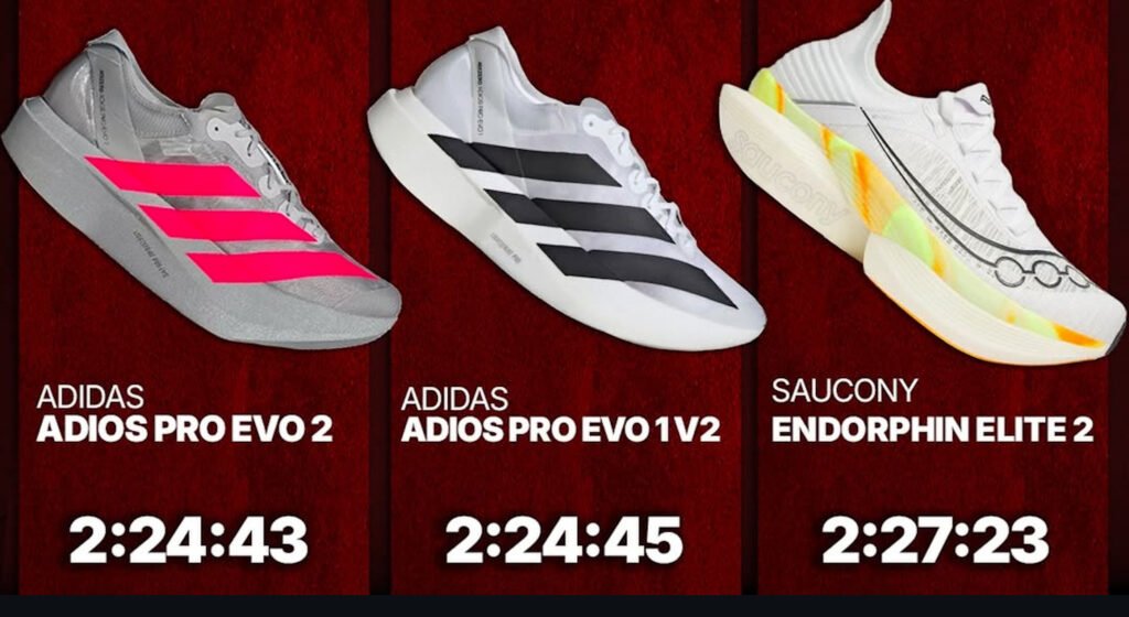 Saucony y Adidas en mundial de maraton