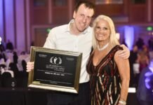 Hombre del Año 2024–2025 Fernando Montero Hombre del Año y la directora de H Stagnari Virginia Moreira